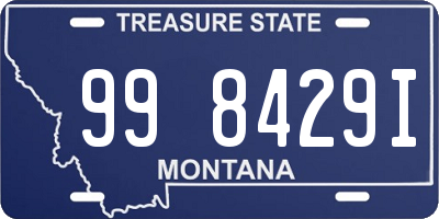 MT license plate 998429I