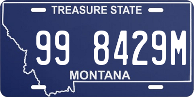 MT license plate 998429M