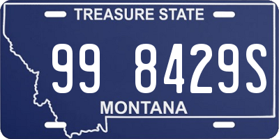 MT license plate 998429S