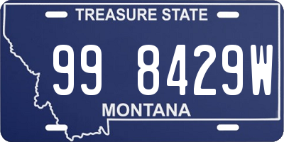 MT license plate 998429W