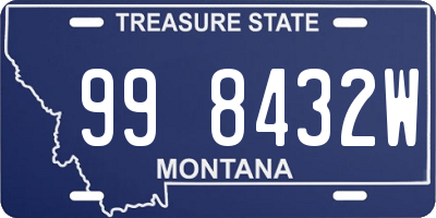 MT license plate 998432W