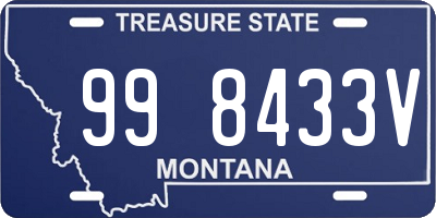 MT license plate 998433V