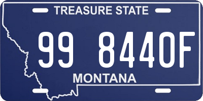 MT license plate 998440F