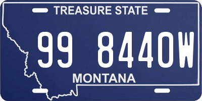 MT license plate 998440W