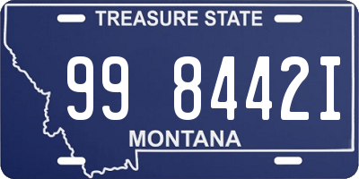 MT license plate 998442I