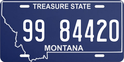 MT license plate 998442O