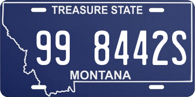 MT license plate 998442S