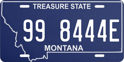 MT license plate 998444E