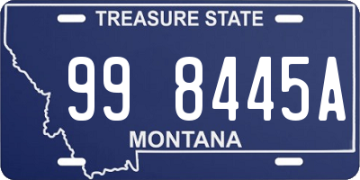 MT license plate 998445A