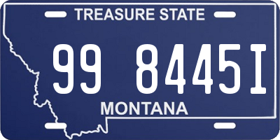 MT license plate 998445I