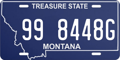 MT license plate 998448G