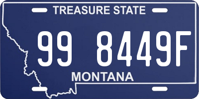 MT license plate 998449F