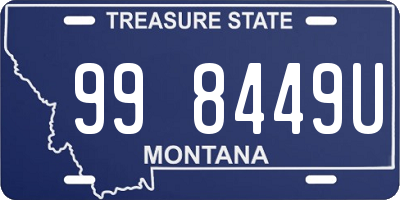 MT license plate 998449U