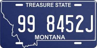 MT license plate 998452J