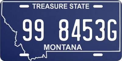 MT license plate 998453G