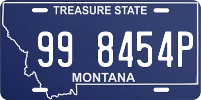 MT license plate 998454P