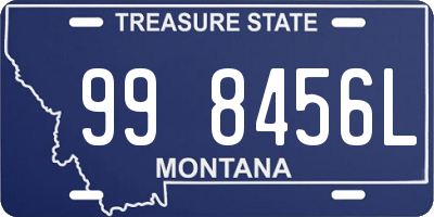 MT license plate 998456L