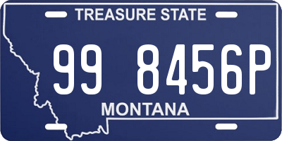 MT license plate 998456P