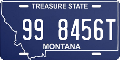 MT license plate 998456T