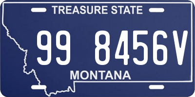 MT license plate 998456V