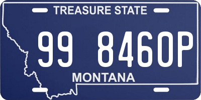 MT license plate 998460P