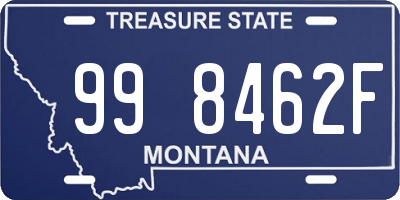 MT license plate 998462F