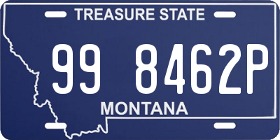 MT license plate 998462P