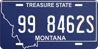 MT license plate 998462S