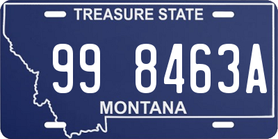 MT license plate 998463A