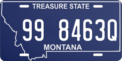 MT license plate 998463Q