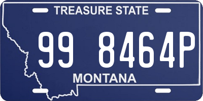 MT license plate 998464P