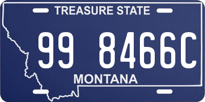 MT license plate 998466C