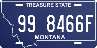 MT license plate 998466F