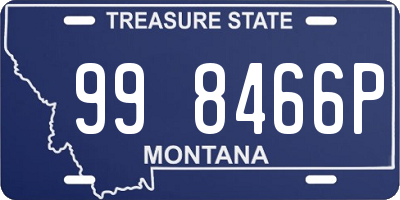 MT license plate 998466P