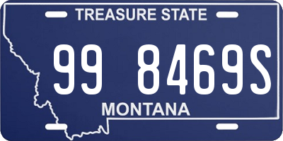 MT license plate 998469S