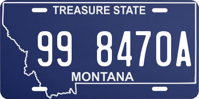 MT license plate 998470A