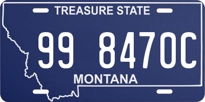 MT license plate 998470C