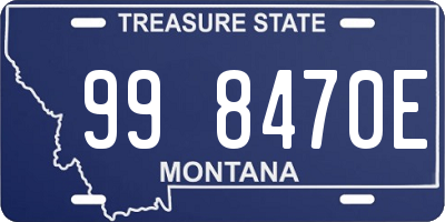 MT license plate 998470E