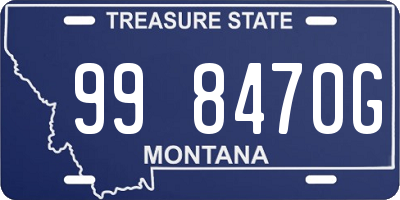 MT license plate 998470G