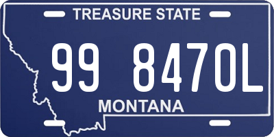 MT license plate 998470L