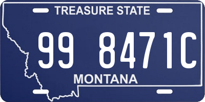 MT license plate 998471C