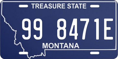 MT license plate 998471E