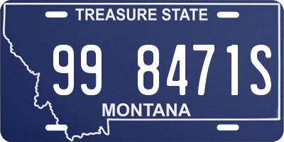 MT license plate 998471S