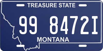 MT license plate 998472I