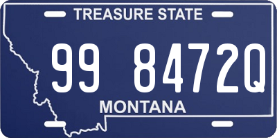 MT license plate 998472Q