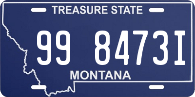 MT license plate 998473I