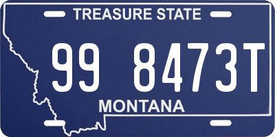 MT license plate 998473T