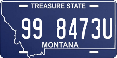 MT license plate 998473U