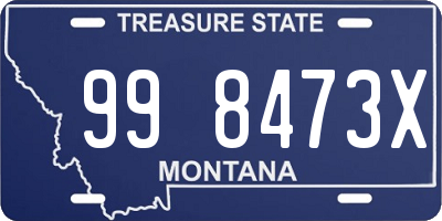 MT license plate 998473X