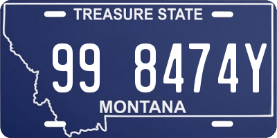 MT license plate 998474Y